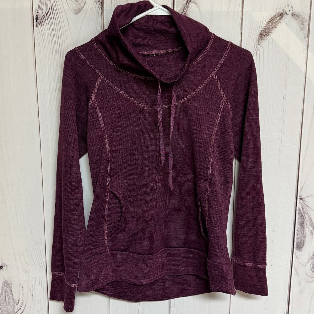 KÜHL Léa™ Pullover Women’s Small Plum Heather Cowl Neck EUC